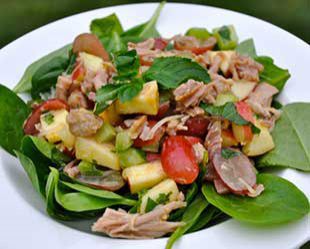 5463d0fb9121554611a8f9841eturkey spinach salad